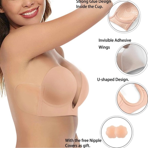 Strapless Backless Nude Bra - Picture 4 of 8